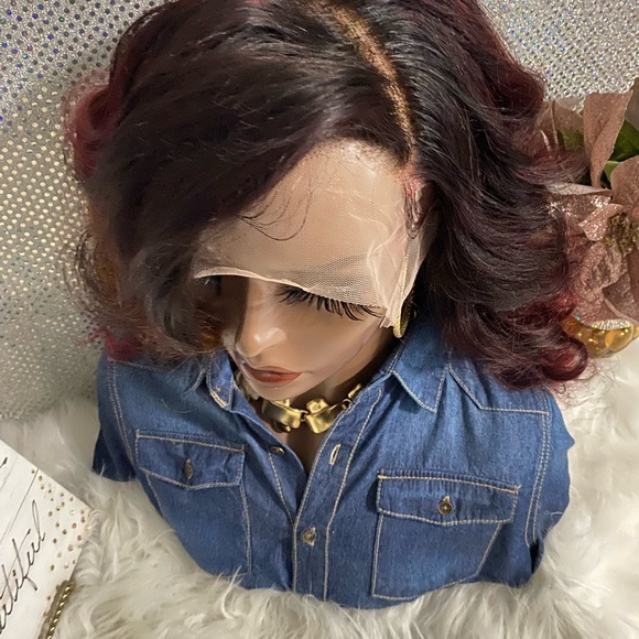 🔥SOLD-OUT New 24”Fire Sunset💯Brazilian Human Hair 13X6 HD Transparent Wig🔥 - Picture 4 of 16